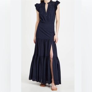 Veronica beard Satori eyelet lace maxi dress